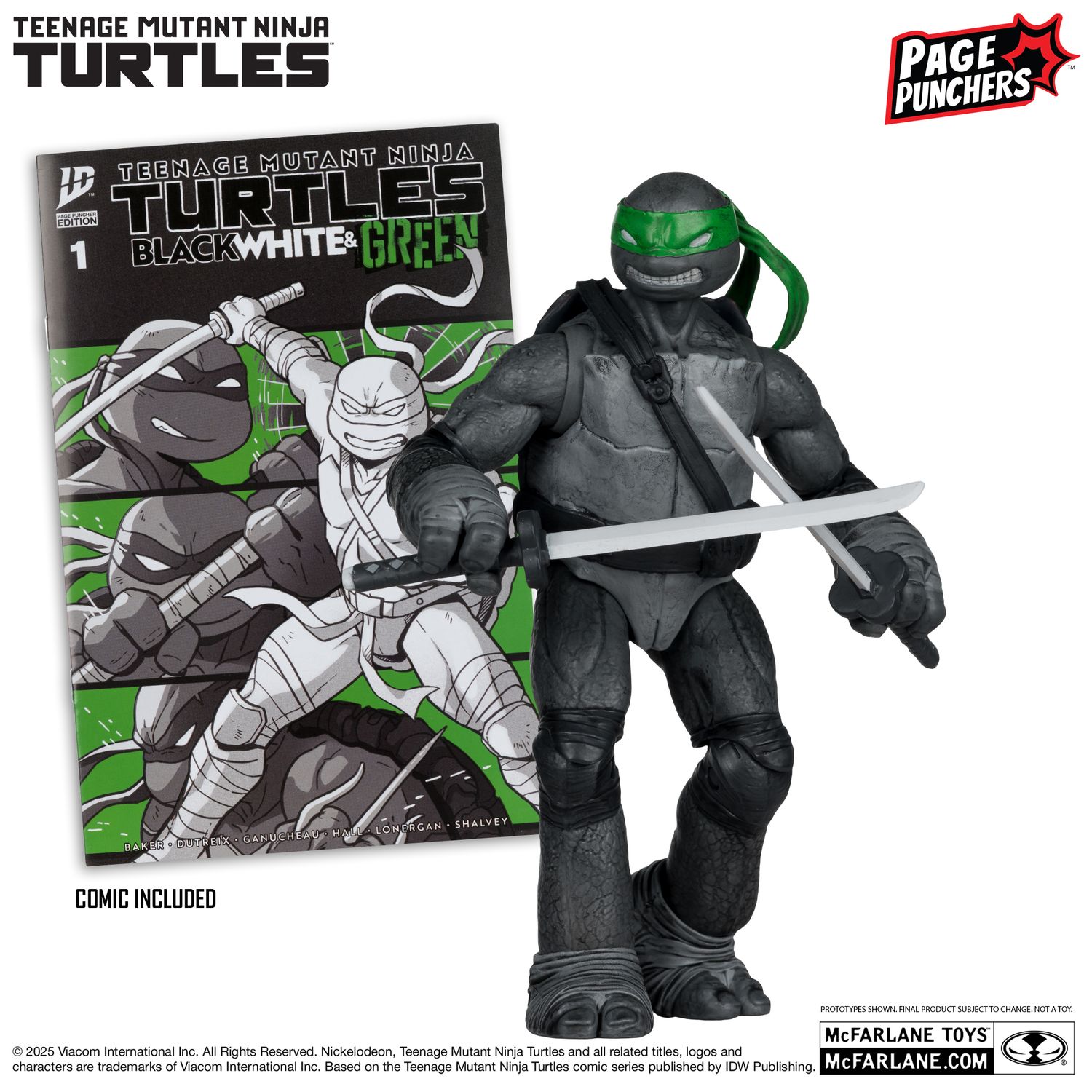 McFarlane Toys Leonardo (Black, White & Green) Red Platinum Edition Teenage Mutant Ninja Turtles (Page Punchers) McFarlane Toys Leonardo (Black, White & Green) Red Platinum Edition Teenage Mutant Ninja Turtles (Page Punchers)