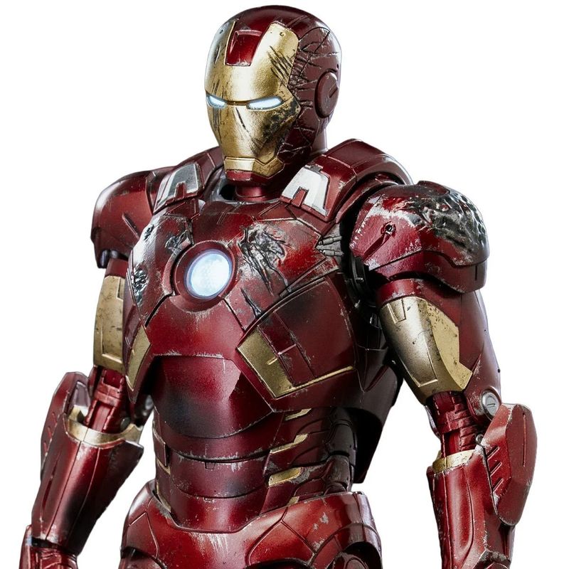 **PRE ORDER** Threezero - Marvel Studios: The Infinity Saga Iron Man Mark 7 Battle Damaged DLX Action Figure