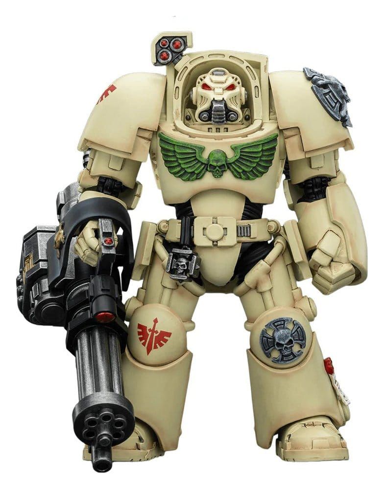 **PRE-ORDER** Joy Toy Warhammer 40,000 Action Figure Dark Angels Deathwing Terminator 3 with Power Fist and Assault Cannon 14 cm