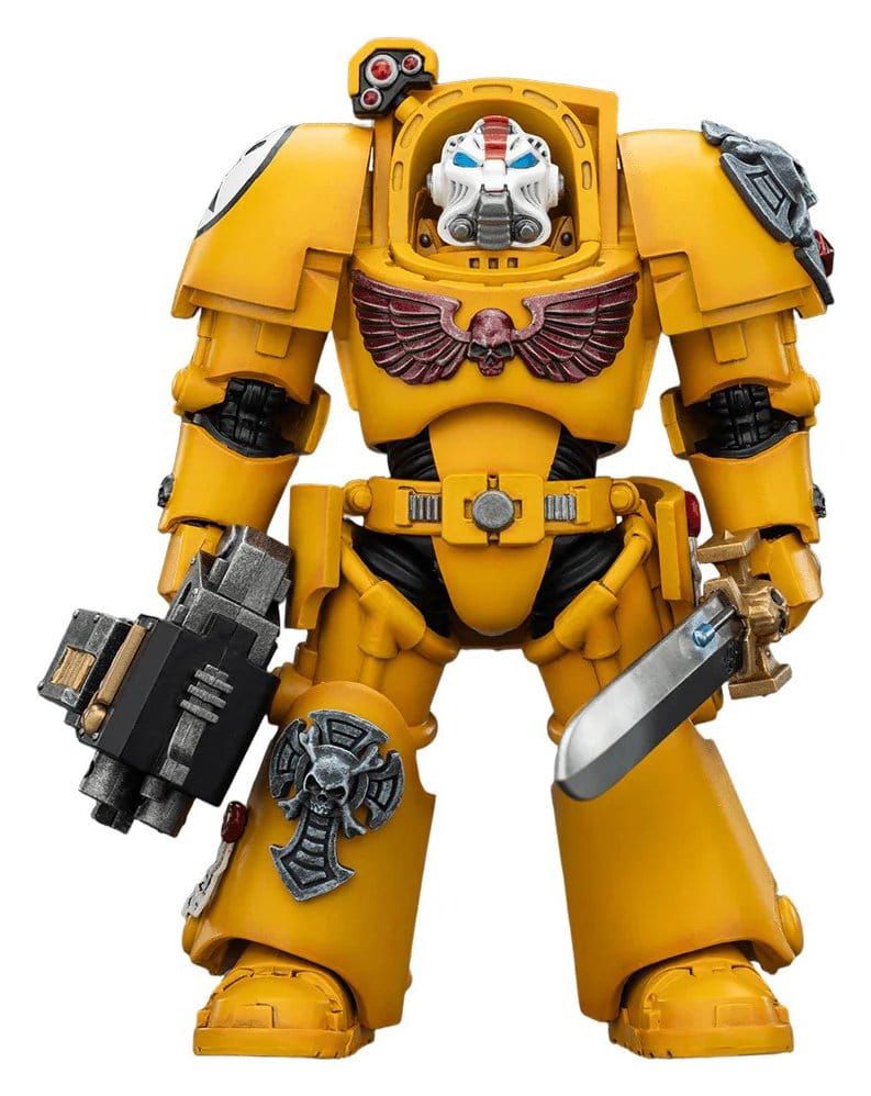**PRE-ORDER** Joy Toy Warhammer 40,000 Action Figure Imperial Fists Terminator 1 with Power Sword and Storm Bolter 14 cm