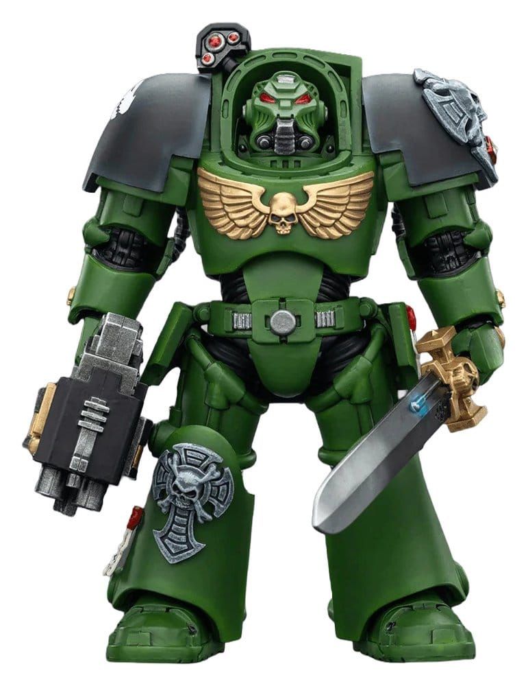 **PRE-ORDER** Joy Toy Warhammer 40,000 Action Figure Salamanders Terminator 1 with Power Sword and Storm Bolter 14 cm