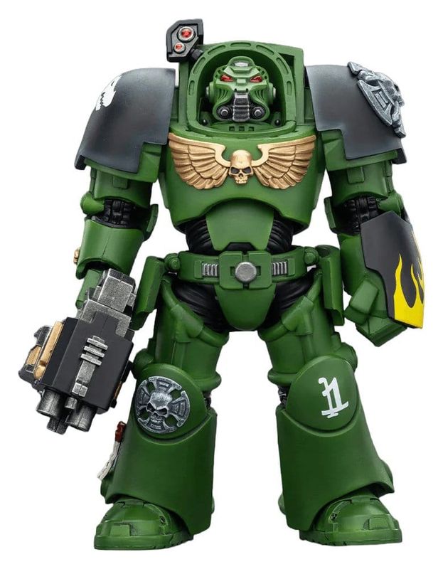 **PRE-ORDER** Joy Toy Warhammer 40,000 Action Figure Salamanders Terminator 2 with Power Fist and Storm Bolter 14 cm