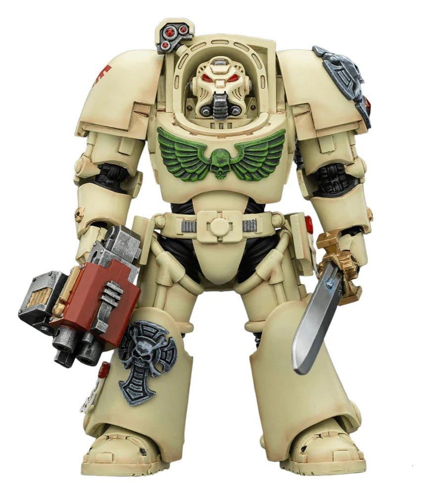 **PRE-ORDER** Joy Toy Warhammer 40,000 Action Figure Dark Angels Deathwing Terminator 1 with Power Sword and Storm Bolter 14 cm