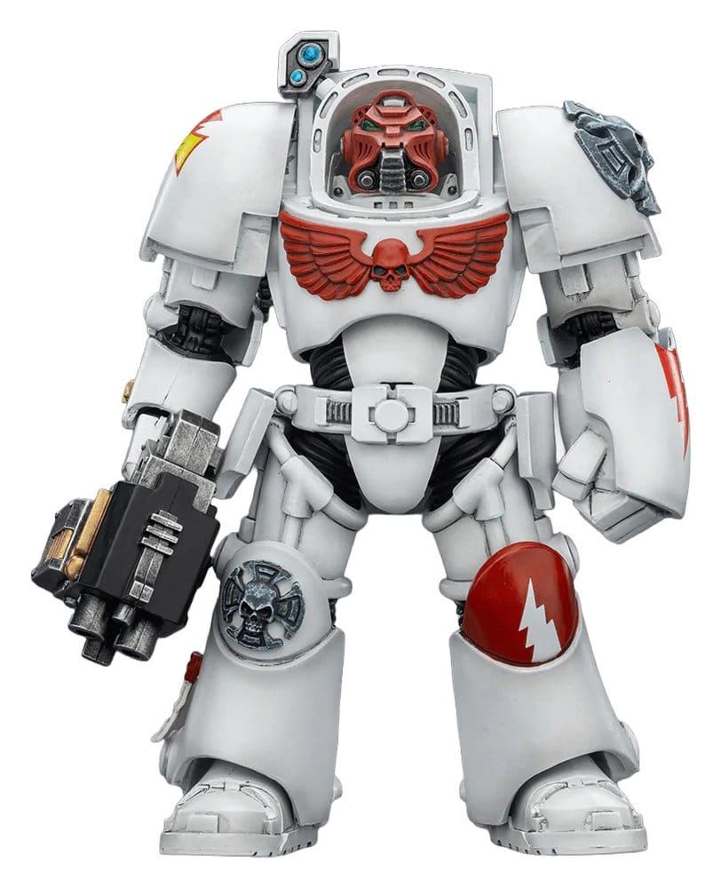 **PRE-ORDER** Joy Toy Warhammer 40,000 Action Figure White Scars Terminator 2 with Power Fist and Storm Bolter 14 cm