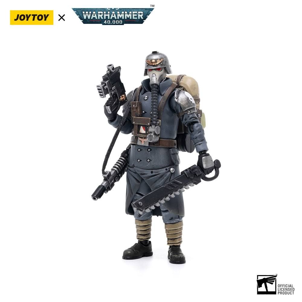 ** PRE-ORDER** Joy Toy Warhammer 40k Action Figure 1/18 Death Korps of Krieg Veteran Squad Sergeant 10 cm