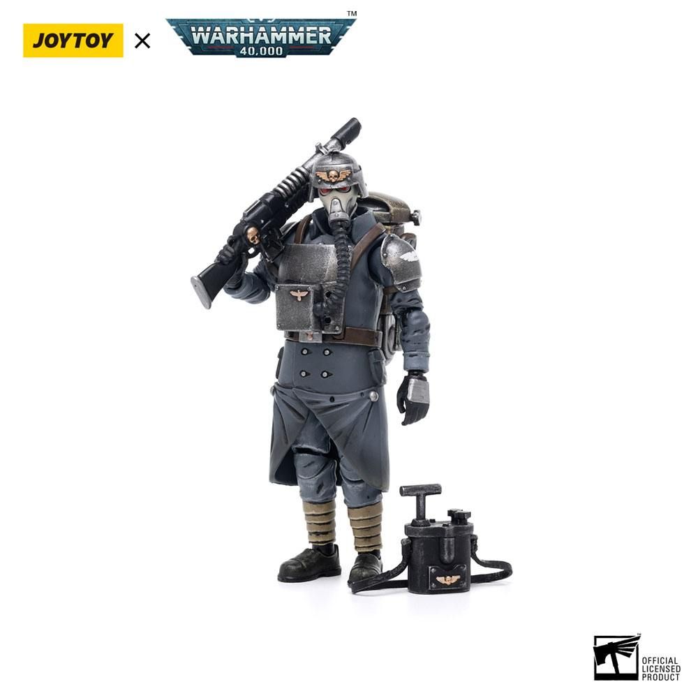 ** PRE-ORDER** Joy Toy Warhammer 40k Action Figure 1/18 Death Korps of Krieg Veteran Squad Guardsman Demolitions Specialist 10 cm