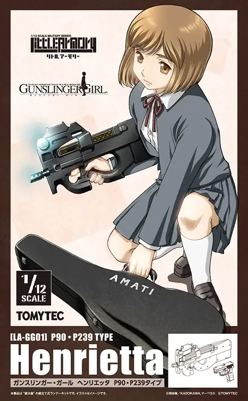 **PRE ORDER** 1/12 Little Armory x Gunslinger Girl LA GG01 Henrietta P90 P239 Types 1/12 Scale Accessory Set