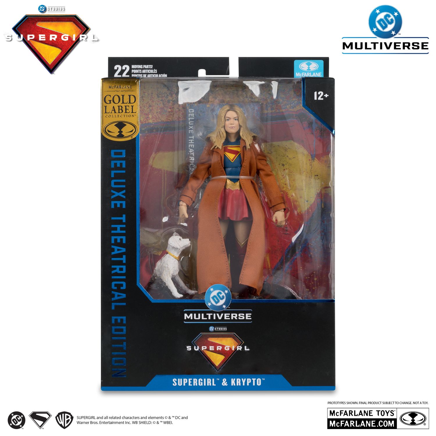 ***PRE ORDER*** MCFARLANE TOYS DC MULTIVERSE GOLD LABEL Supergirl and Puppy Krypto (Supergirl Movie) Deluxe Theatrical Edition EXCLUSIVE