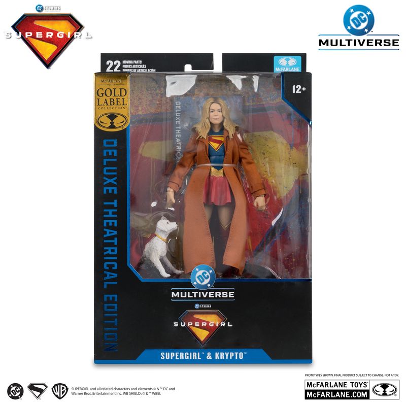 ***PRE ORDER*** MCFARLANE TOYS DC MULTIVERSE GOLD LABEL Supergirl and Puppy Krypto (Supergirl Movie) Deluxe Theatrical Edition EXCLUSIVE