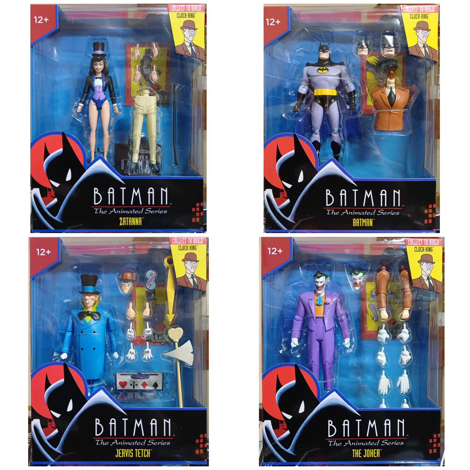 DC DIRECT COLLECTIBLES 6" BATMAN THE ANIMATED SERIES WAVE 7 SET OF 4 ACTION FIGURES (BAF CLOCK KING)