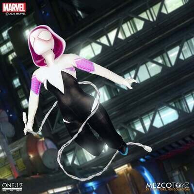MEZCO ONE:12 COLLECTIVE GHOST SPIDER (SPIDER-GWEN) Deluxe Action Figure Set