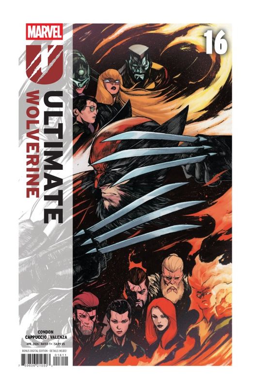 ULTIMATE WOLVERINE #16 CVR A ALESSANDRO CAPPUCCIO MARVEL COMICS (15th April 2026) ULTIMATE WOLVERINE #16 CVR A ALESSANDRO CAPPUCCIO MARVEL COMICS (15th April 2026)