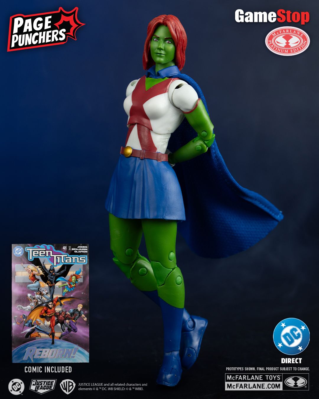 ***PRE-ORDER*** MCFARLANE TOYS DC 7IN DIRECT FIGURE WITH COMIC - WV12 - Teen Titan #41 MISS MARTIAN
