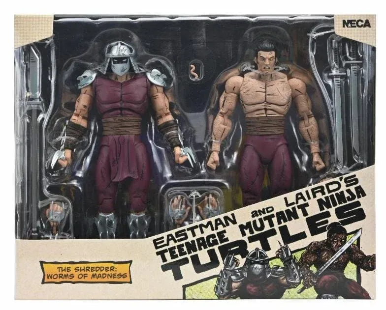 ***PRE ORDER*** NECA 7" Scale TMNT Worms of Madness Shredder (Mirage Comics) Action Figure Two-Pack