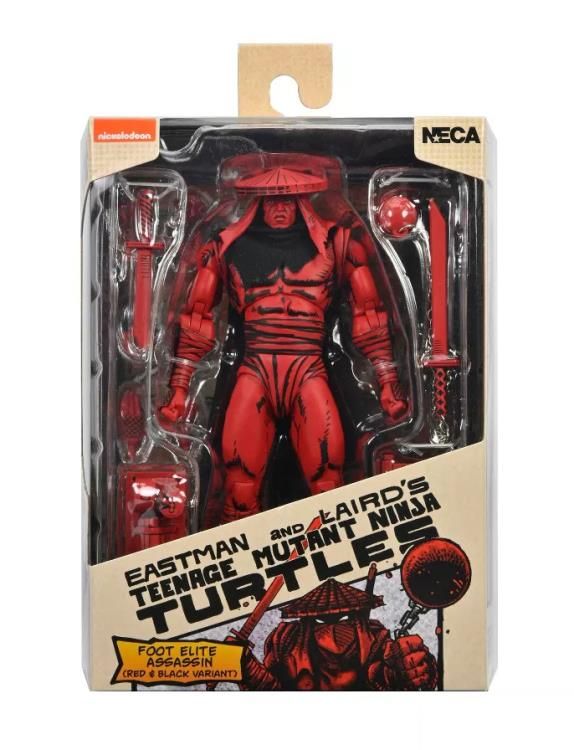 NECA 7" Scale TMNT Foot Assassin Red and Black Variant (Mirage Comics) Action FIgure