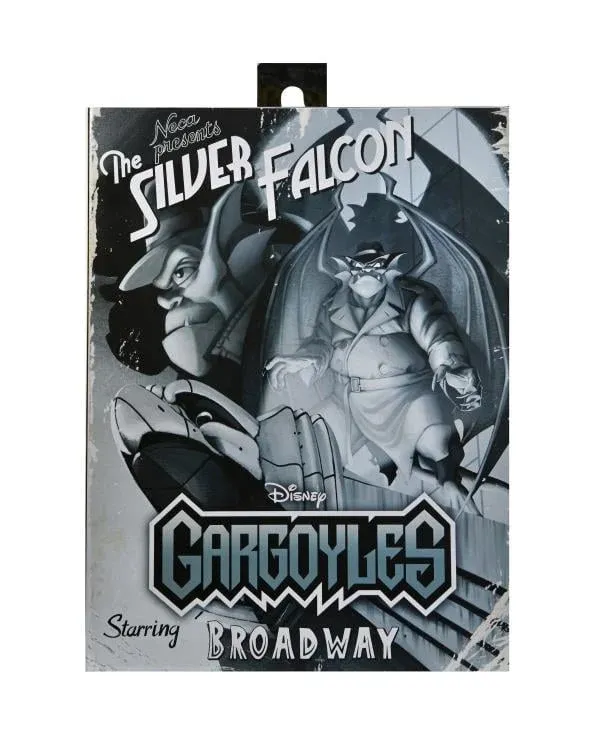 NECA 7 NECA 7" Disney's Gargoyles Ultimate Detective Broadway Silver Falcon with Closed Wings Action Figure