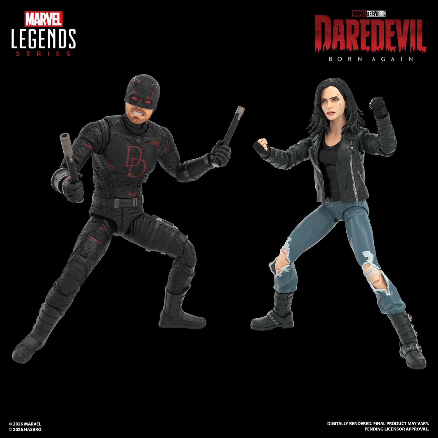 ***PRE ORDER*** Marvel Legends Series Daredevil: Born Again Daredevil & Jessica Jones Action Figures ***PRE ORDER*** Marvel Legends Series Daredevil: Born Again Daredevil & Jessica Jones Action Figures