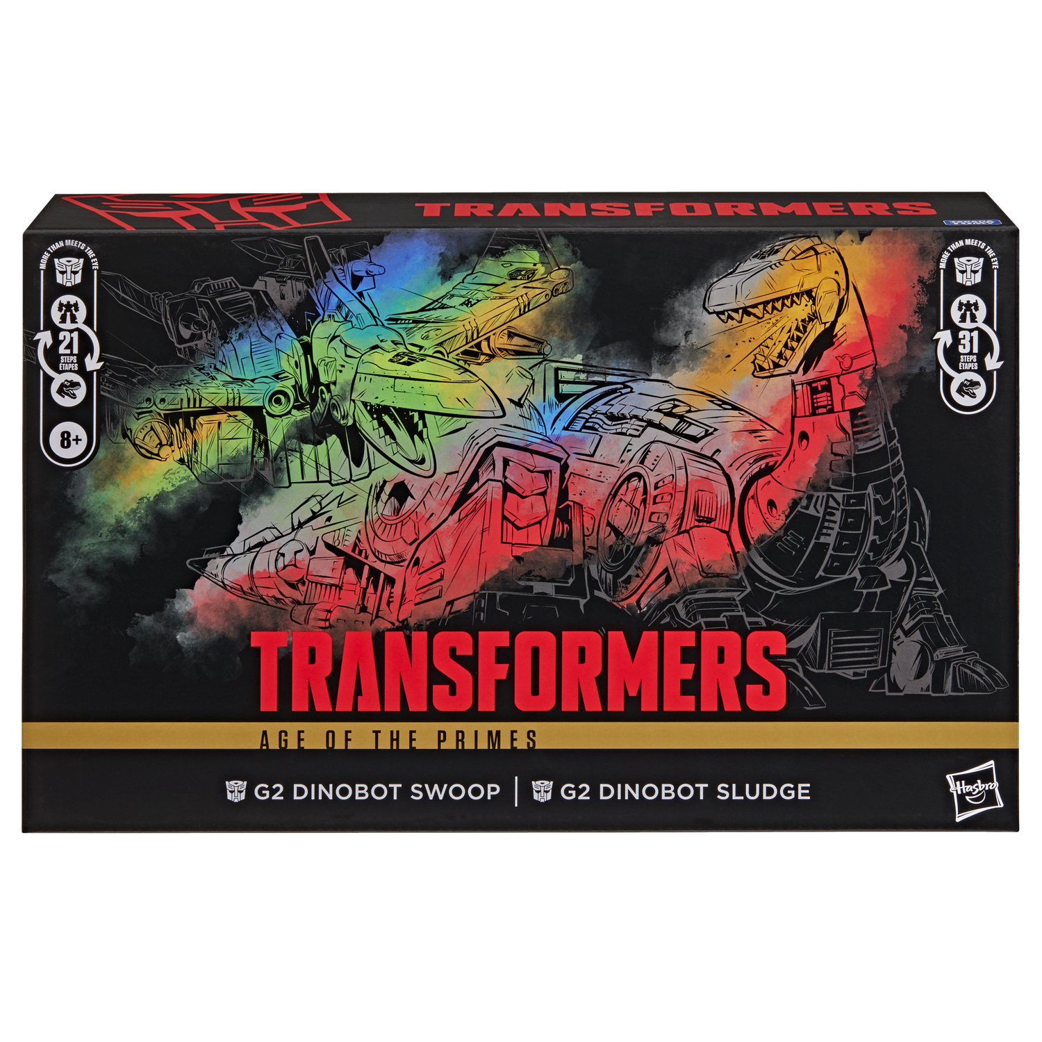 Transformers Age of the Primes LEADER CLASS G2 DINOBOT 2-PACK: Set Dinobot Swoop and G2 Dinobot Sludge Transformers action figures