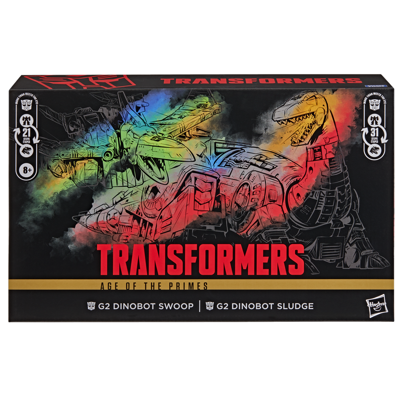 Transformers Age of the Primes LEADER CLASS G2 DINOBOT 2-PACK: Set Dinobot Swoop and G2 Dinobot Sludge Transformers action figures