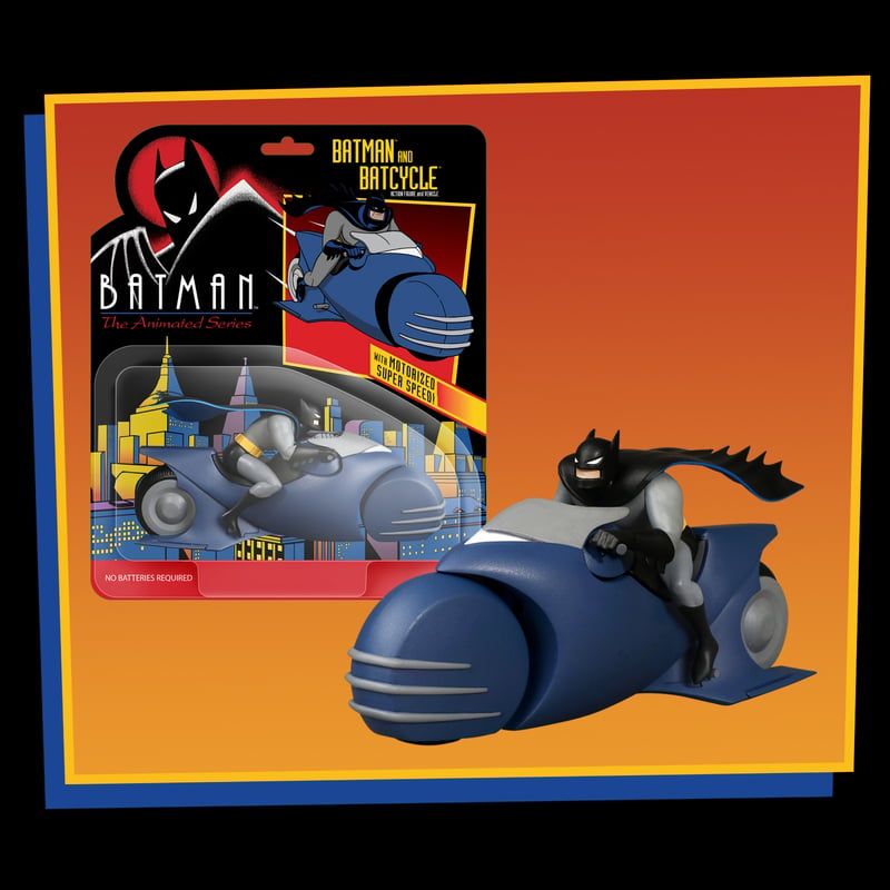 MEZCO 5 POINTS Batman: The Animated Series Wave 2 Deluxe Batman and Batcycle Set