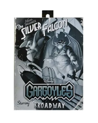 NECA 7 NECA 7" Disney's Gargoyles Ultimate Detective Broadway Silver Falcon with Closed Wings Action Figure