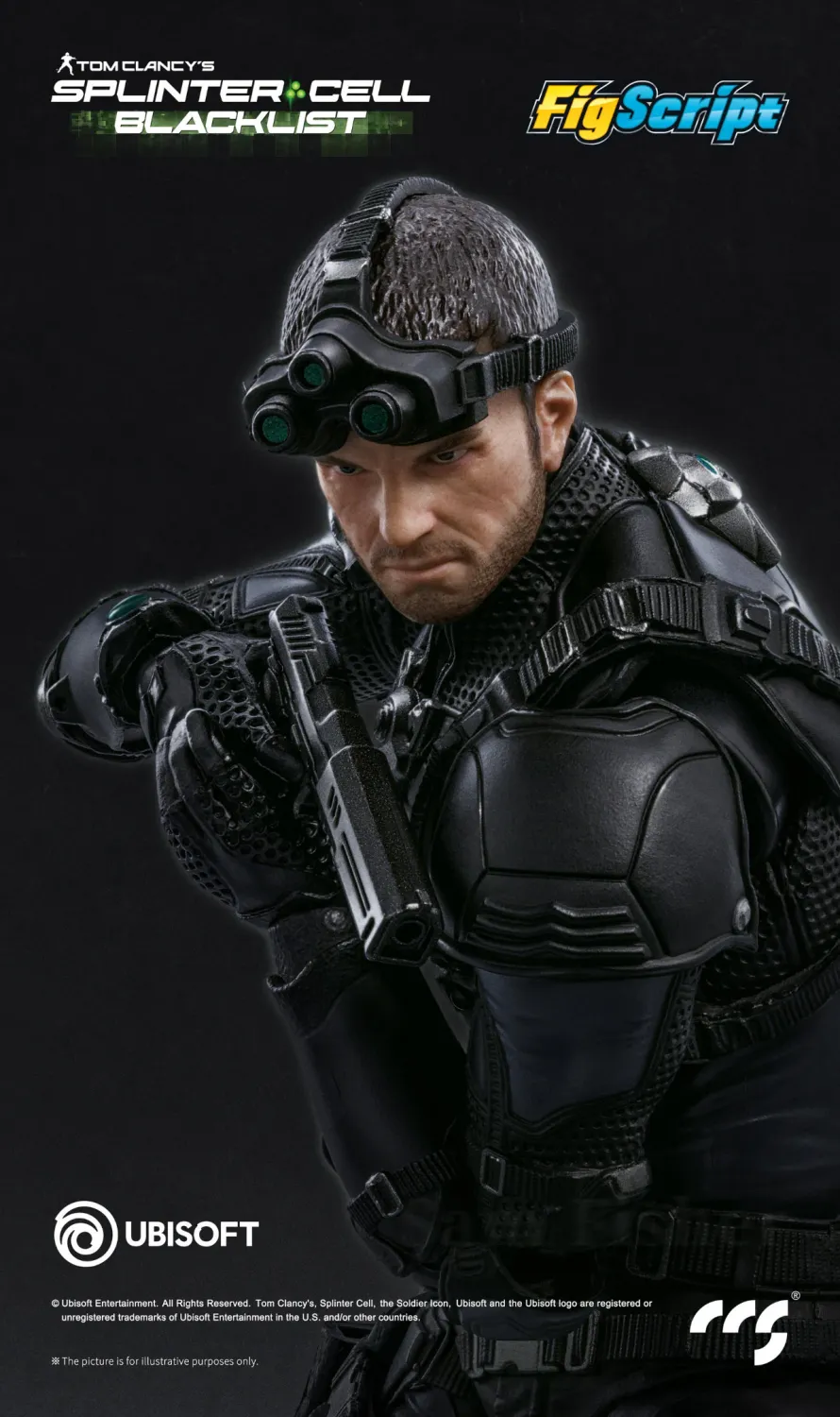 **PRE ORDER** Splinter Cell: Blacklist FigScript Sam Fisher 1/12 Scale Action Figure **PRE ORDER** Splinter Cell: Blacklist FigScript Sam Fisher 1/12 Scale Action Figure