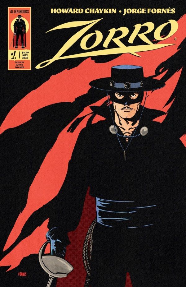 ZORRO #1 CVR A JORGE FORNES ALIEN BOOKS (20th May 2026) ZORRO #1 CVR A JORGE FORNES ALIEN BOOKS (20th May 2026)