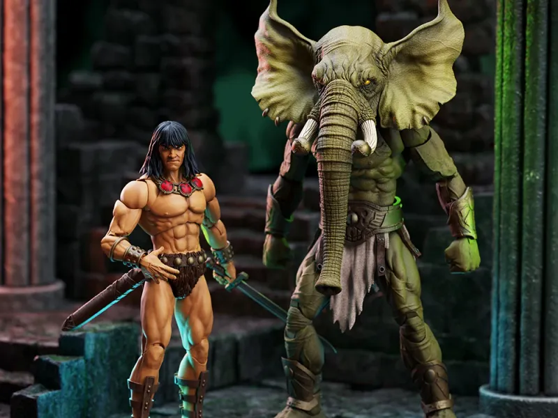 **PRE-ORDER** BOSS FIGHT STUDIO Conan the Barbarian: The Tower of the Elephant (Epic H.A.C.K.S. ) 1/12 Scale Young Conan & Yag-Kosha Action Figure Two-Pack **PRE-ORDER** BOSS FIGHT STUDIO Conan the Barbarian: The Tower of the Elephant (Epic H.A.C.K.S. ) 1/12 Scale Young Conan & Yag-Kosha Action Figure Two-Pack