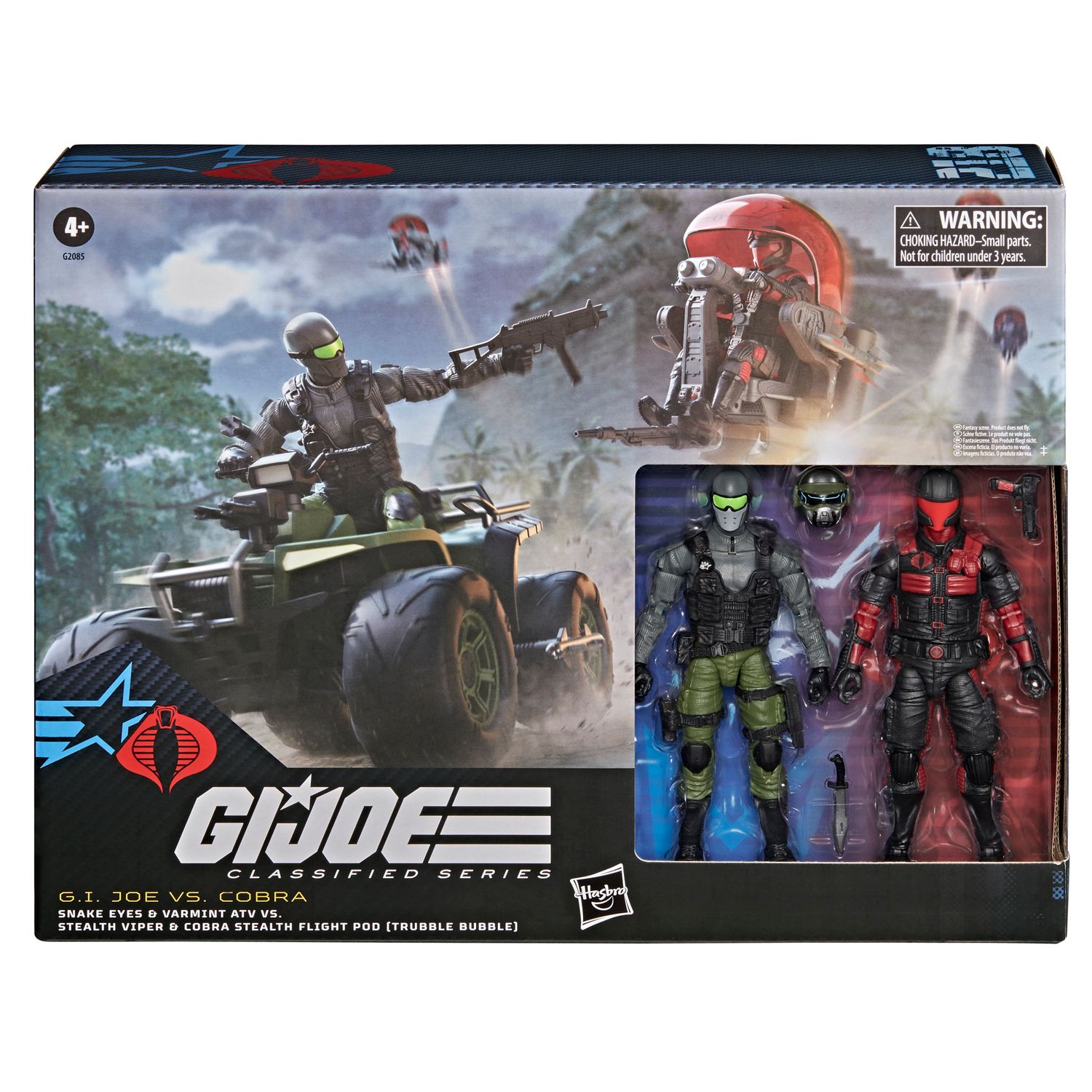 ***PRE ORDER*** G.I. Joe Classified Series #218, Snake Eyes & Varmint ATV Vs. Stealth Viper & Cobra Stealth Flight Pod (Trubble Bubble) 2 Action Figures & 2 Vehicles ***PRE ORDER*** G.I. Joe Classified Series #218, Snake Eyes & Varmint ATV Vs. Stealth Viper & Cobra Stealth Flight Pod (Trubble Bubble) 2 Action Figures & 2 Vehicles