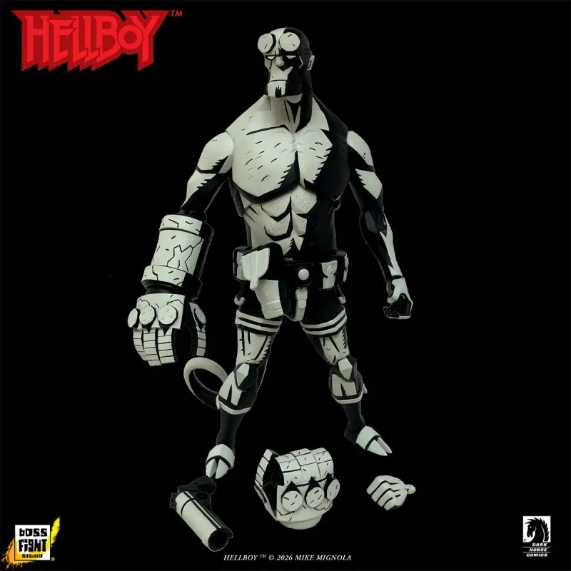 **PRE-ORDER** BOSS FIGHT STUDIO 1/12 Scale Hellboy Black and White Action Figure