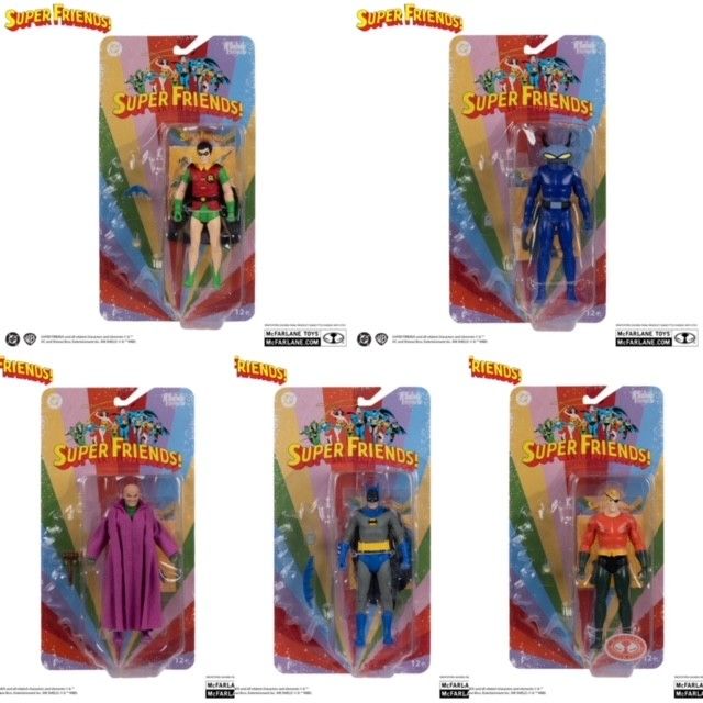 MCFARLANE TOYS DC SUPER FRIENDS WAVE 4 SET OF 6 Retro Action Figures MCFARLANE TOYS DC SUPER FRIENDS WAVE 4 SET OF 6 Retro Action Figures