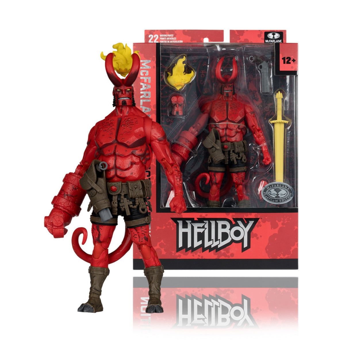 MCFARLANE TOYS Collector Edition 7 MCFARLANE TOYS Collector Edition 7" Hellboy Action Figure Platinum Chase Variant Only