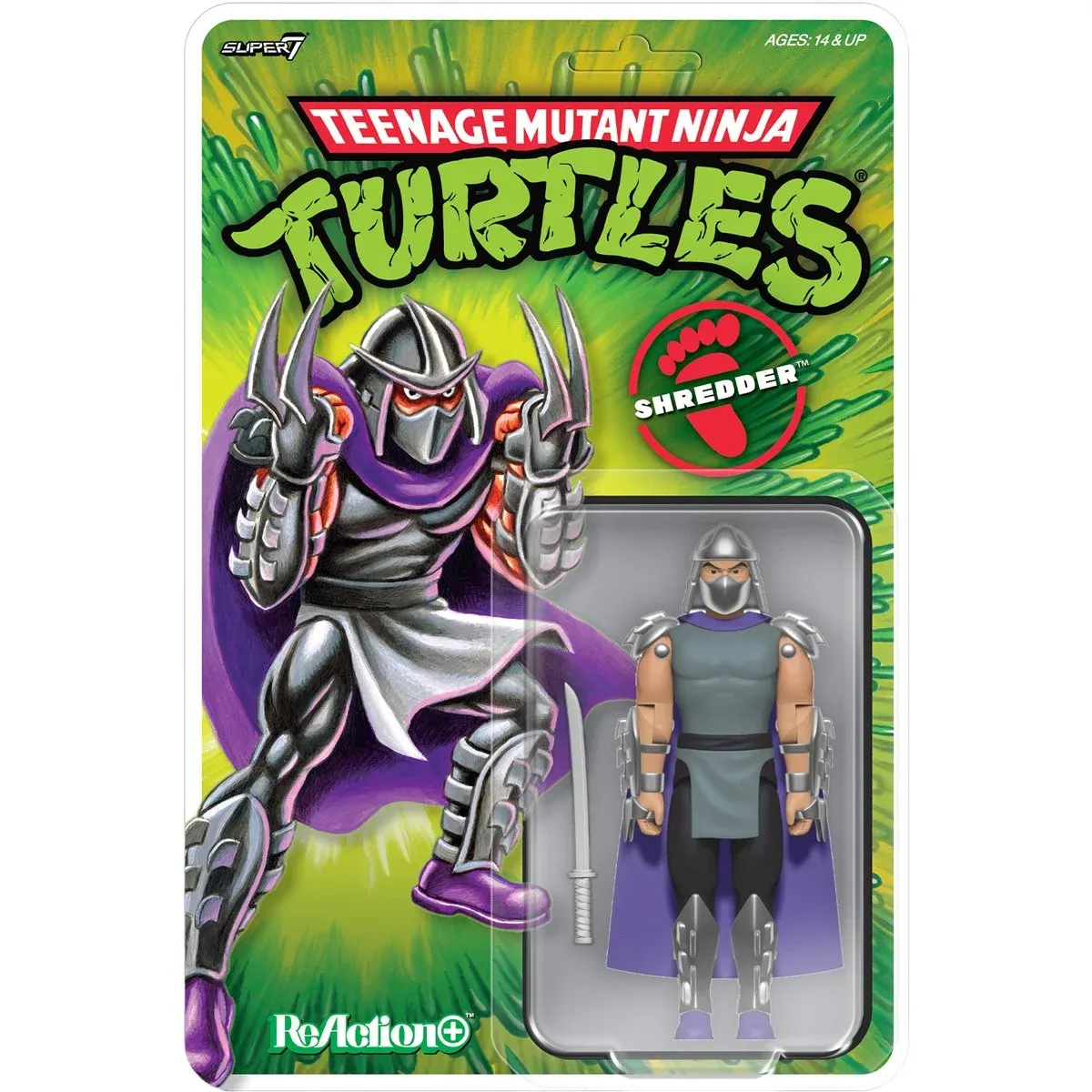 Super7 Teenage Mutant Ninja Turtles ReAction+ Wave 1 Shredder Super7 Teenage Mutant Ninja Turtles ReAction+ Wave 1 Shredder