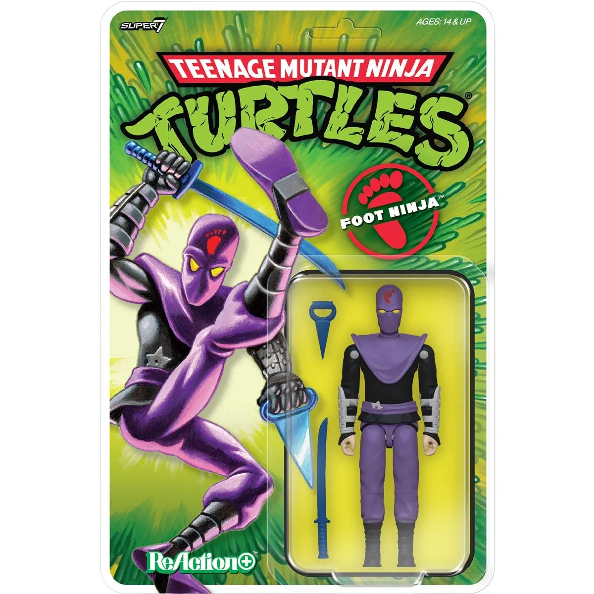 Super7 Teenage Mutant Ninja Turtles ReAction+ Wave 1 Foot Ninja
