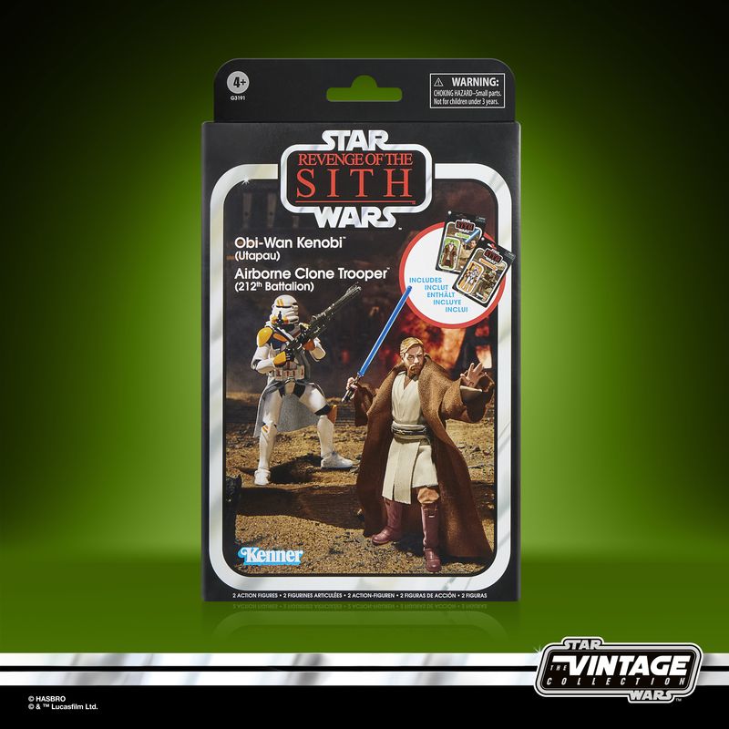 Star Wars The Vintage Collection Obi Wan Kenobi (Utapau) and Airbourne Clone Trooper 212th Battalion 2 pack (Revenge of the Sith)