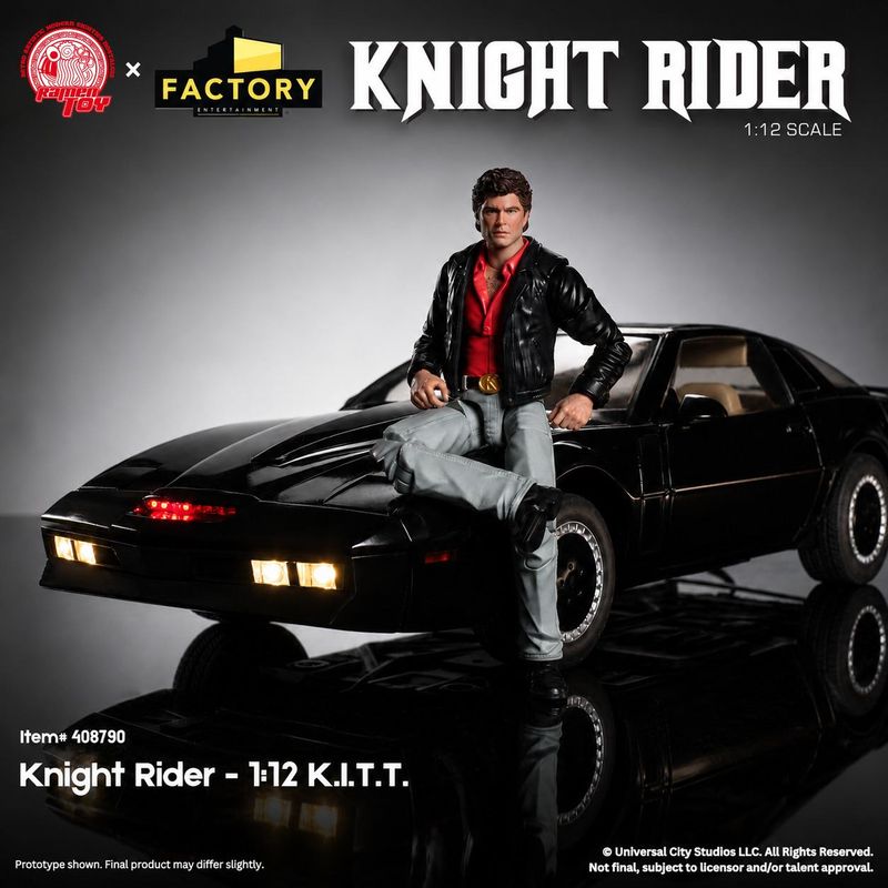 ***PRE ORDER*** Ramen Toys Knight Rider 1:12 Scale Kitt Vehicle & Michael Knight Action Figure