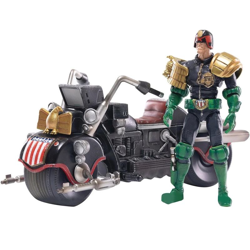 HIYA TOYS: Judge Dredd and Lawmaster MK II Exquisite Mini Series 1:18 Scale Action Figure Set