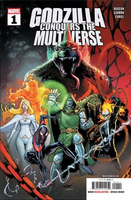 GODZILLA CONQUERS THE MULTIVERSE #1 CVR A DAVID MARQUEZ MARVEL COMICS (22nd July 2026) GODZILLA CONQUERS THE MULTIVERSE #1 CVR A DAVID MARQUEZ MARVEL COMICS (22nd July 2026)