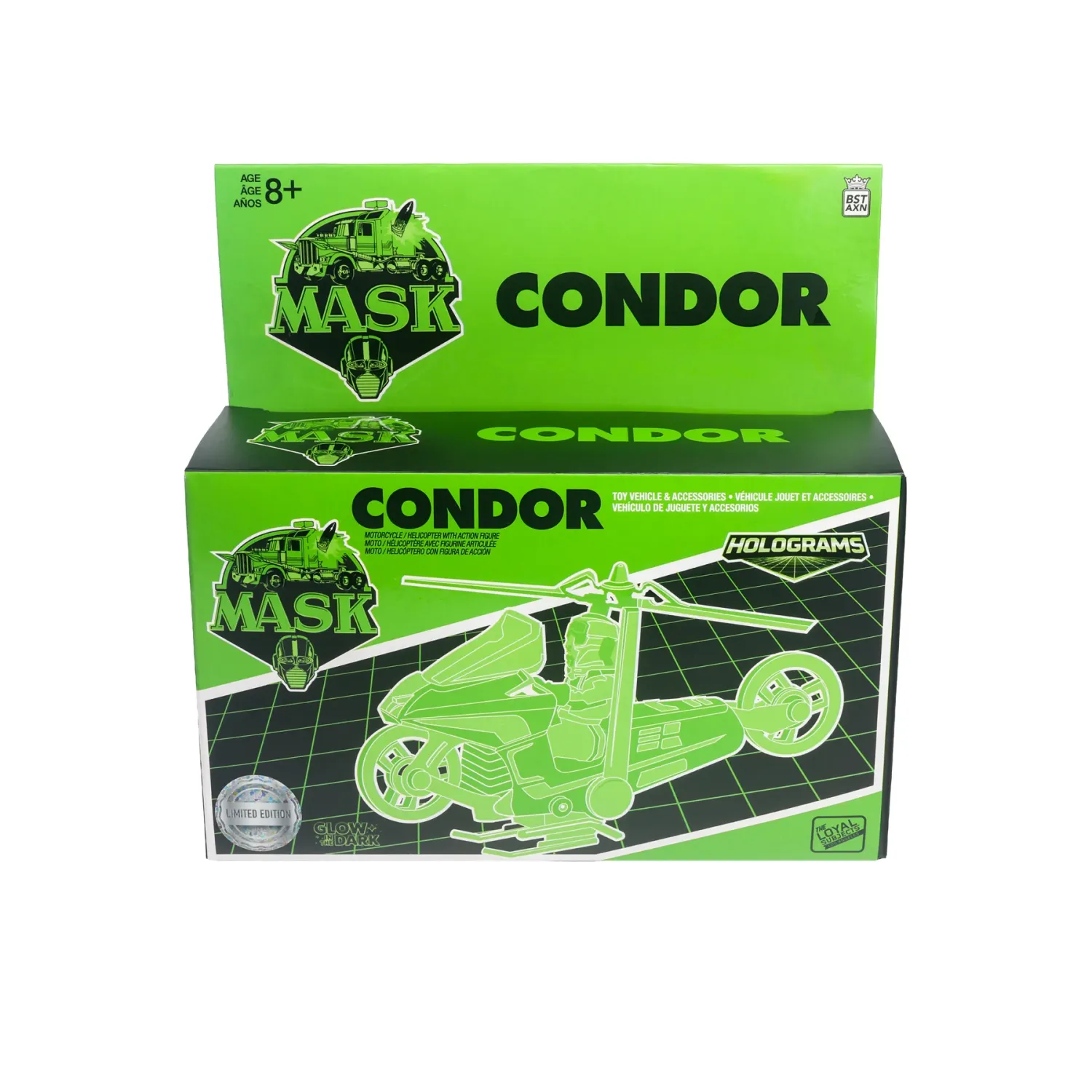 **PRE ORDER** The Loyal Subjects MASK SDCC 2026 Exclusive Condor Transforming Vehicle with Action Figure (M.A.S.K) (Hologram Edition)