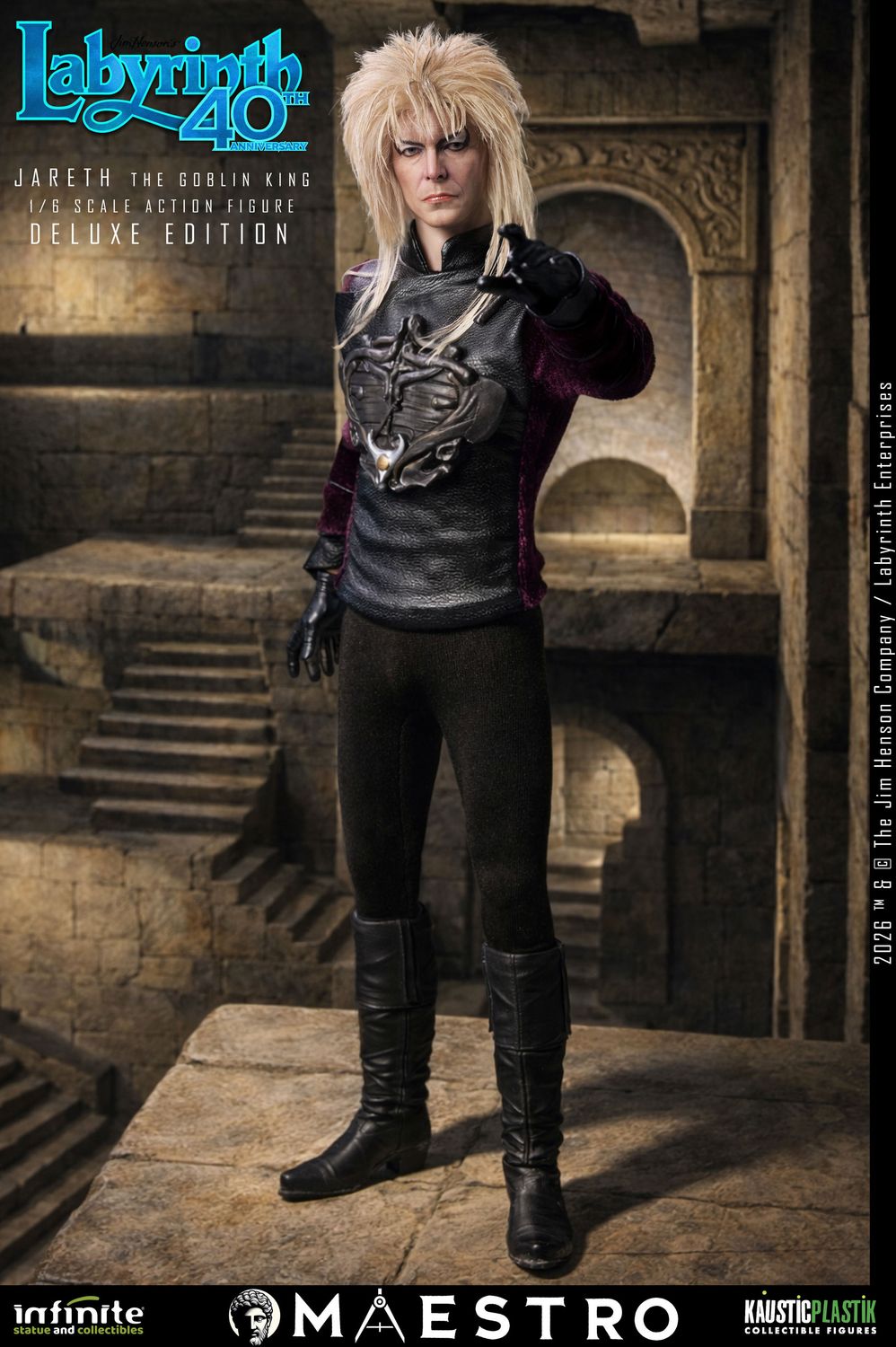 ***PRE ORDER*** Infinite S&C Labyrinth 40th Anniversary 1/6 deluxe edition Jareth the Goblin King action figure