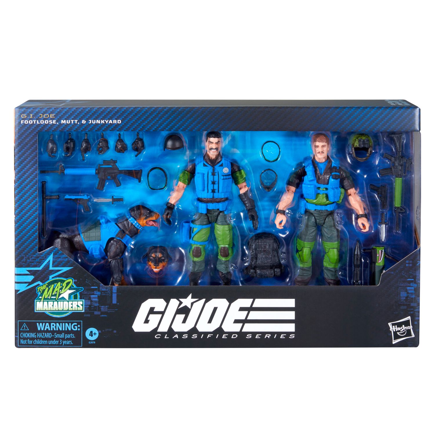 ***PRE ORDER*** G.I. Joe Classified Series #220, Mad Marauders Footloose, Mutt, & Junkyard Action Figures and Dog ***PRE ORDER*** G.I. Joe Classified Series #220, Mad Marauders Footloose, Mutt, & Junkyard Action Figures and Dog