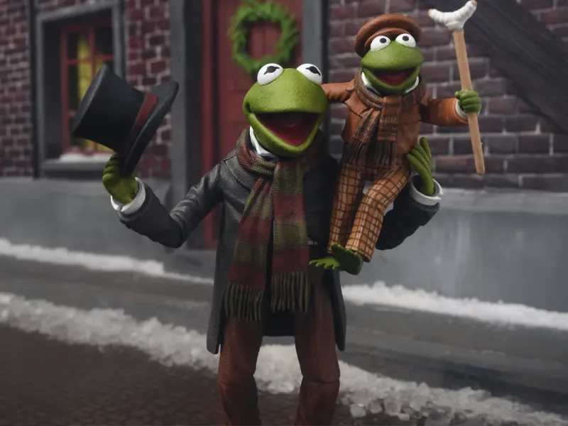 ***PRE-ORDER*** NECA The Muppet Christmas Carol Ultimate Kermit as Bob Cratchit and Robin as Tiny Tim Action Figure 2 Pack