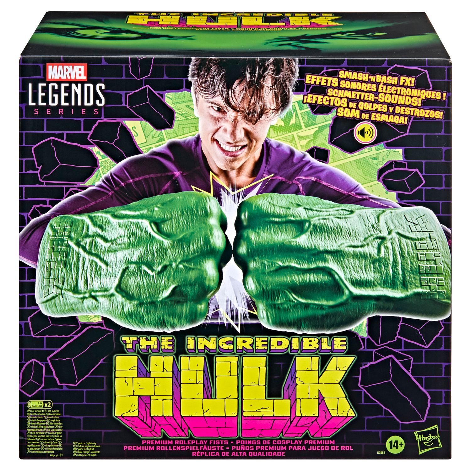 Marvel Legends Series Incredible Hulk Premium Roleplay Fists with Smash 'N Bash Sound FX Marvel Legends Series Incredible Hulk Premium Roleplay Fists with Smash 'N Bash Sound FX