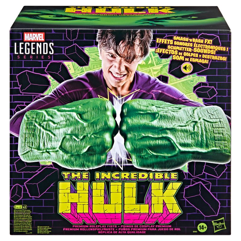 Marvel Legends Series Incredible Hulk Premium Roleplay Fists with Smash 'N Bash Sound FX Marvel Legends Series Incredible Hulk Premium Roleplay Fists with Smash 'N Bash Sound FX