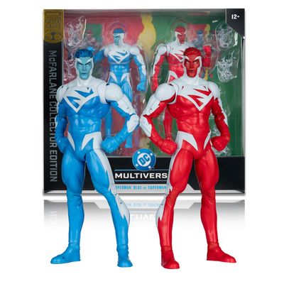 ***PRE-ORDER*** MCFARLANE TOYS 7 ***PRE-ORDER*** MCFARLANE TOYS 7" DC COLLECTOR EDITION #7 (GOLD LABEL) SUPERMAN RED VS SUPERMAN BLUE 2PK