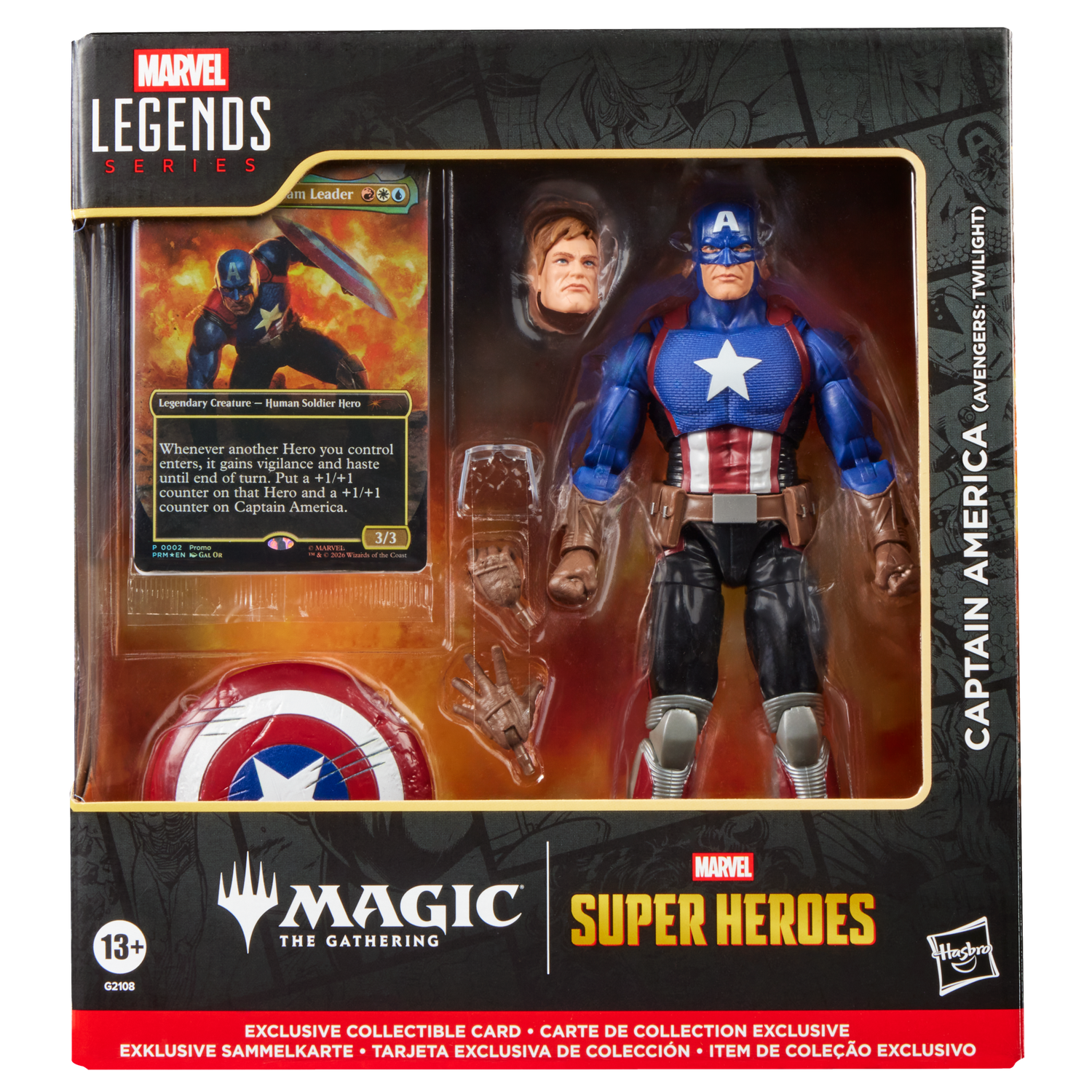 ***PRE ORDER*** Marvel Legends 6 ***PRE ORDER*** Marvel Legends 6" Marvel Super Heroes Magic: The Gathering -Captain America (Avengers: Twilight) Action Figure and Card
