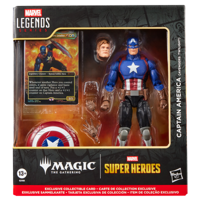 ***PRE ORDER*** Marvel Legends 6 ***PRE ORDER*** Marvel Legends 6" Marvel Super Heroes Magic: The Gathering Captain America (Avengers: Twilight) Action Figure and Card