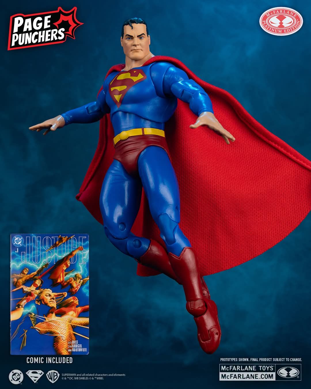 DC DIRECT COLLECTIBLES 7 DC DIRECT COLLECTIBLES 7" PAGE PUNCHERS WV 13 SUPERMAN (JUSTICE)