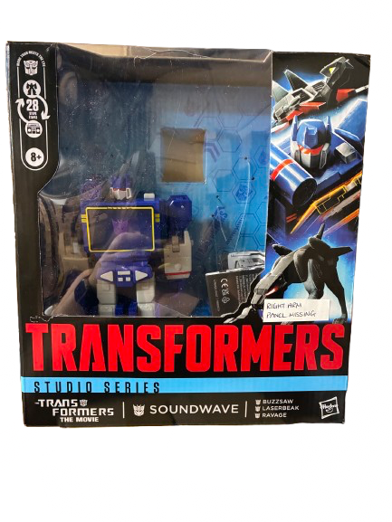 ***RIGHT ARM PANEL MISSING*** Transformers Studio Series The Transformers: The Movie Leader Class Soundwave Action Figure ***RIGHT ARM PANEL MISSING*** Transformers Studio Series The Transformers: The Movie Leader Class Soundwave Action Figure