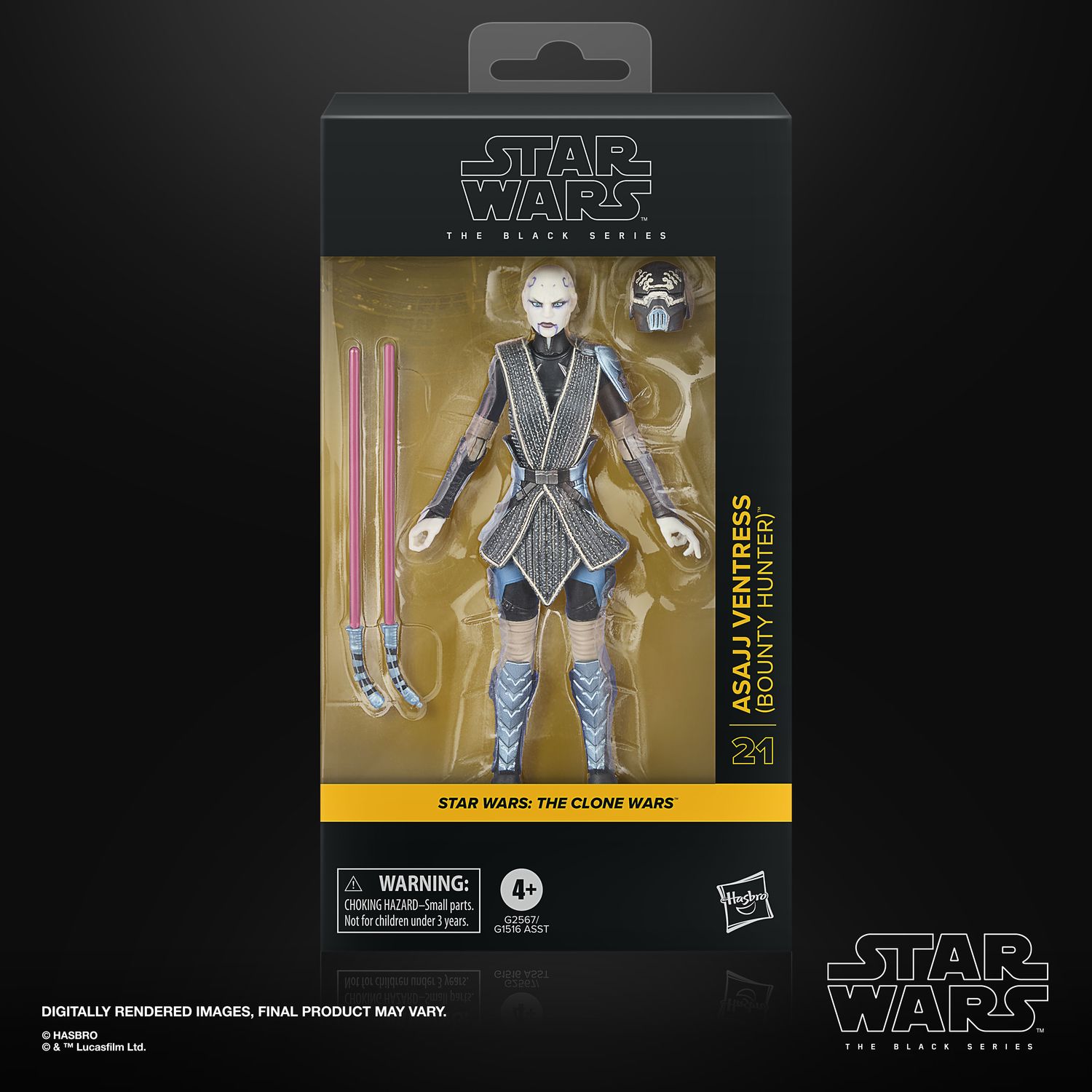 ***OPENED / COMPLETE*** Star Wars The Black Series 6"  Asajj Ventress Bounty Hunter (The Clone Wars)